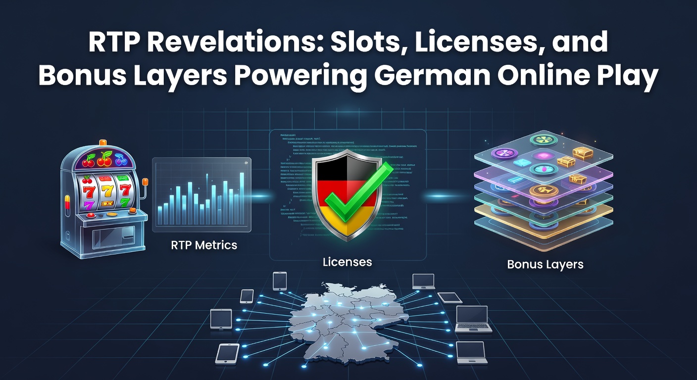 Grafik zeigt RTP-Prozentsätze bei populären Slots in lizenzierten deutschen Casinos, mit Balkendiagrammen und Lizenzsymbole